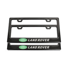 Load image into Gallery viewer, Brand New Universal 100% Real Carbon Fiber Land Rover License Plate Frame - 2PCS