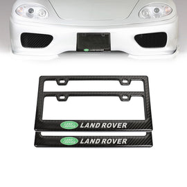 Brand New Universal 100% Real Carbon Fiber Land Rover License Plate Frame - 2PCS