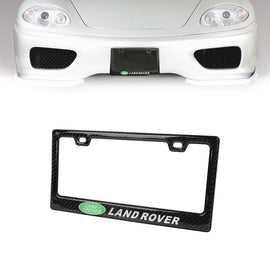 Brand New Universal 100% Real Carbon Fiber Land Rover License Plate Frame - 1PCS