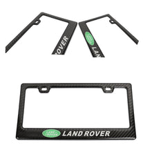 Load image into Gallery viewer, Brand New Universal 100% Real Carbon Fiber Land Rover License Plate Frame - 2PCS