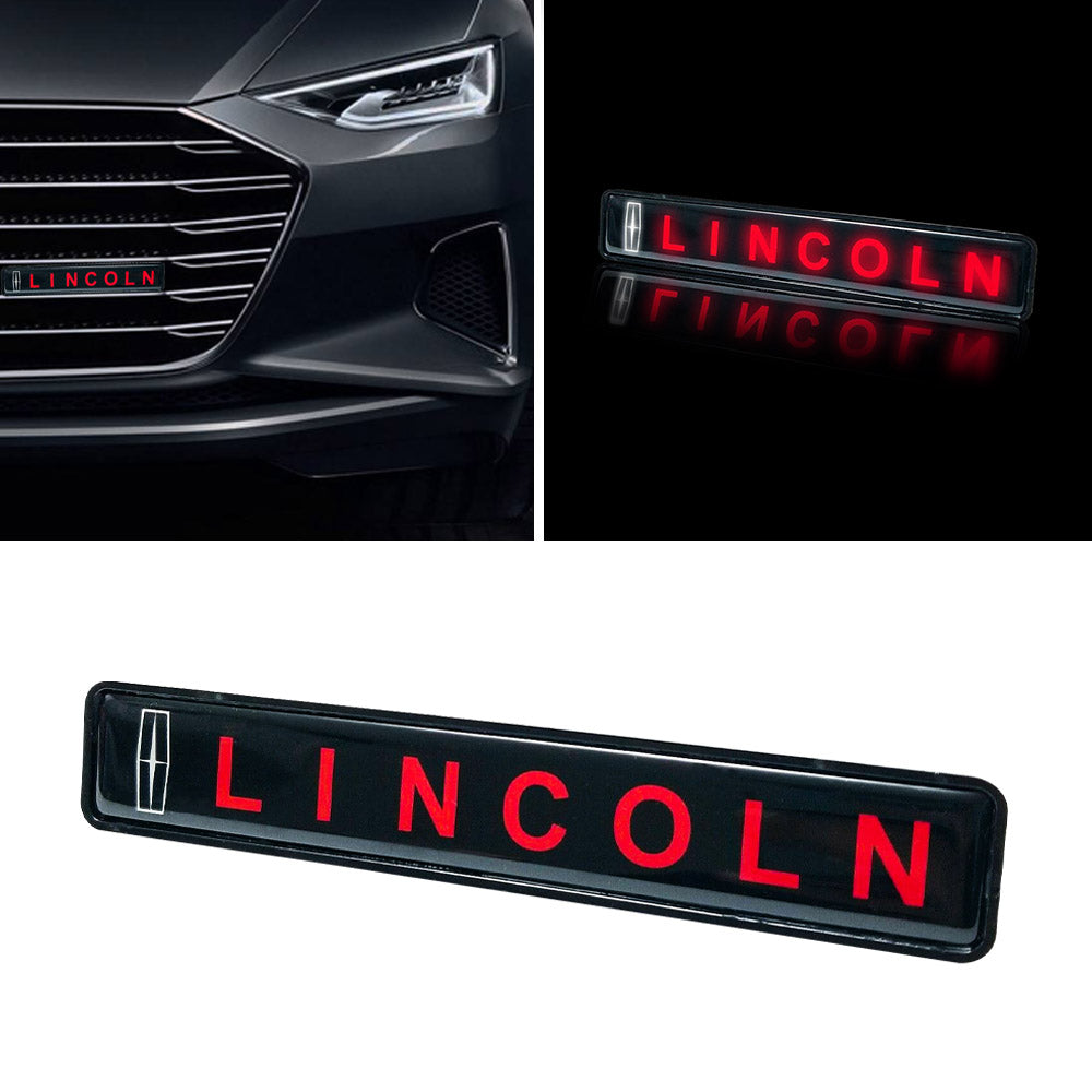 BRAND NEW 1PCS LINCOLN NEW LED LIGHT CAR FRONT GRILLE BADGE ILLUMINATED DECAL STICKER