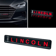 Load image into Gallery viewer, BRAND NEW 1PCS LINCOLN NEW LED LIGHT CAR FRONT GRILLE BADGE ILLUMINATED DECAL STICKER