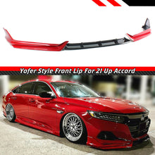 Load image into Gallery viewer, BRAND NEW 3PCS 2021-2022 Honda Accord Yofer San Marino Red Front Bumper Lip Splitter Kit