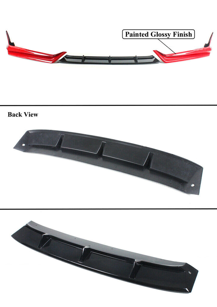 BRAND NEW 3PCS 2021-2022 Honda Accord Yofer San Marino Red Front Bumper Lip Splitter Kit