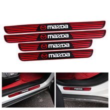 Load image into Gallery viewer, Brand New 4PCS Universal Mazda Red Rubber Car Door Scuff Sill Cover Panel Step Protector V2