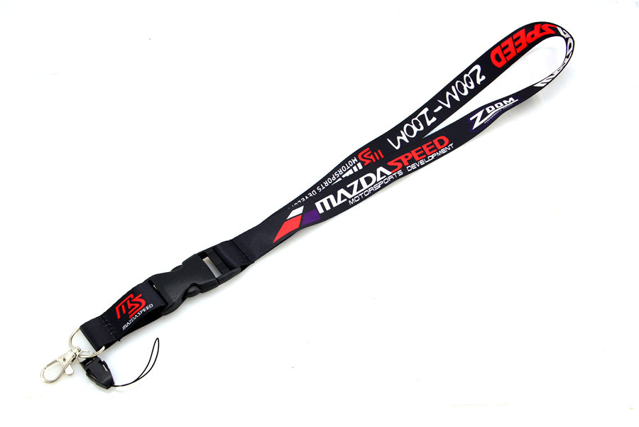 BRAND NEW Mazdaspeed V2 Car Keychain Tag Rings Keychain JDM Drift Lanyard Black