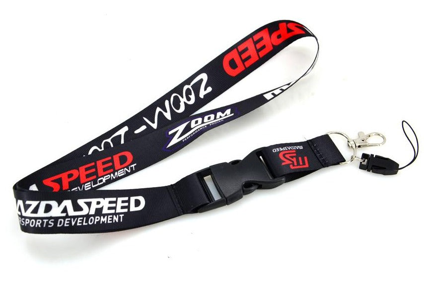 BRAND NEW Mazdaspeed V2 Car Keychain Tag Rings Keychain JDM Drift Lanyard Black