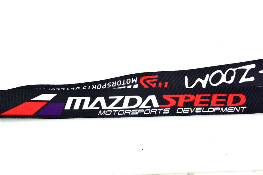 BRAND NEW Mazdaspeed V2 Car Keychain Tag Rings Keychain JDM Drift Lanyard Black