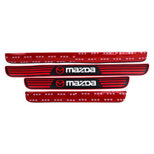 Load image into Gallery viewer, Brand New 4PCS Universal Mazda Red Rubber Car Door Scuff Sill Cover Panel Step Protector V2