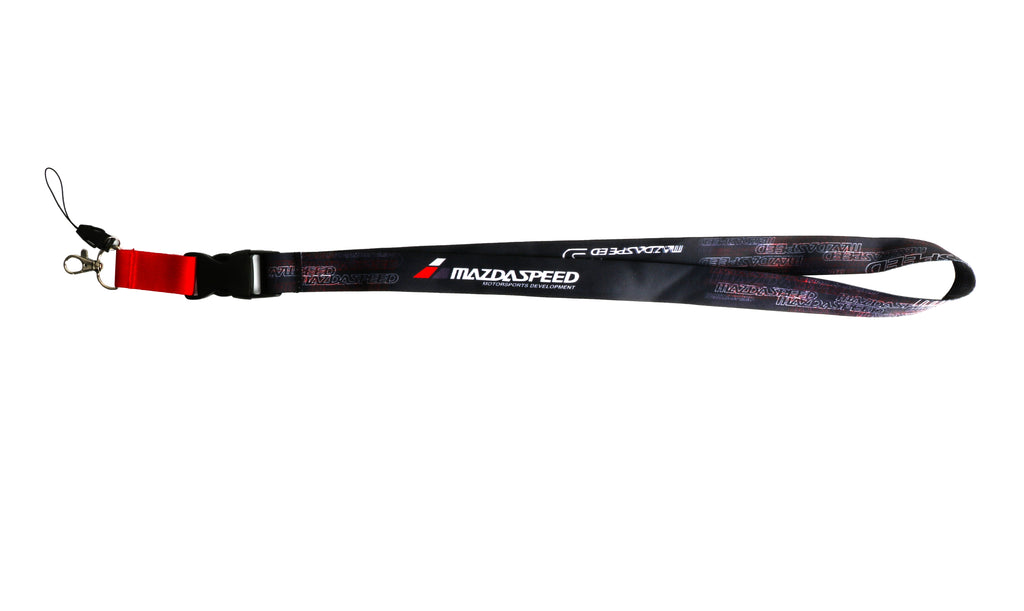 BRAND NEW Mazdaspeed Car Keychain Tag Rings Keychain JDM Drift Lanyard Black