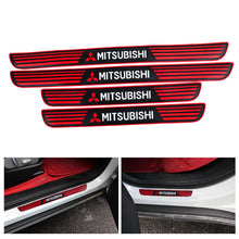 Load image into Gallery viewer, Brand New 4PCS Universal Mitsubishi Red Rubber Car Door Scuff Sill Cover Panel Step Protector V2