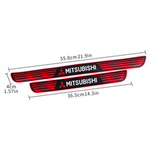 Load image into Gallery viewer, Brand New 4PCS Universal Mitsubishi Red Rubber Car Door Scuff Sill Cover Panel Step Protector V2
