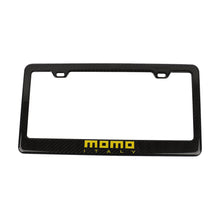Load image into Gallery viewer, Brand New 1PCS MOMO Real 100% Carbon Fiber License Plate Frame Tag Cover Original 3K With Free Caps