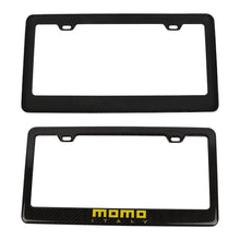 Load image into Gallery viewer, Brand New 1PCS MOMO Real 100% Carbon Fiber License Plate Frame Tag Cover Original 3K With Free Caps