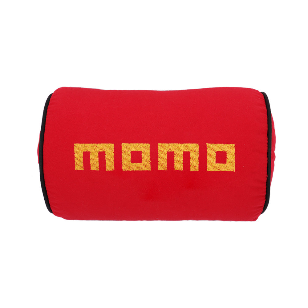 Brand New 2PCS JDM Momo Red Fabric Material Car Neck Headrest Pillow Fabric Racing Seat