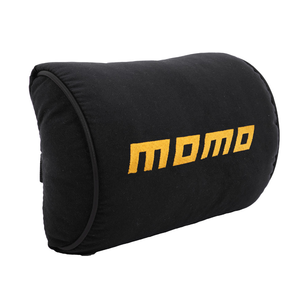 Brand New 2PCS JDM Momo Black Fabric Material Car Neck Headrest Pillow Fabric Racing Seat