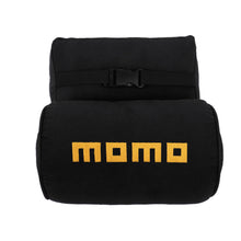 Load image into Gallery viewer, Brand New 2PCS JDM Momo Black Fabric Material Car Neck Headrest Pillow Fabric Racing Seat