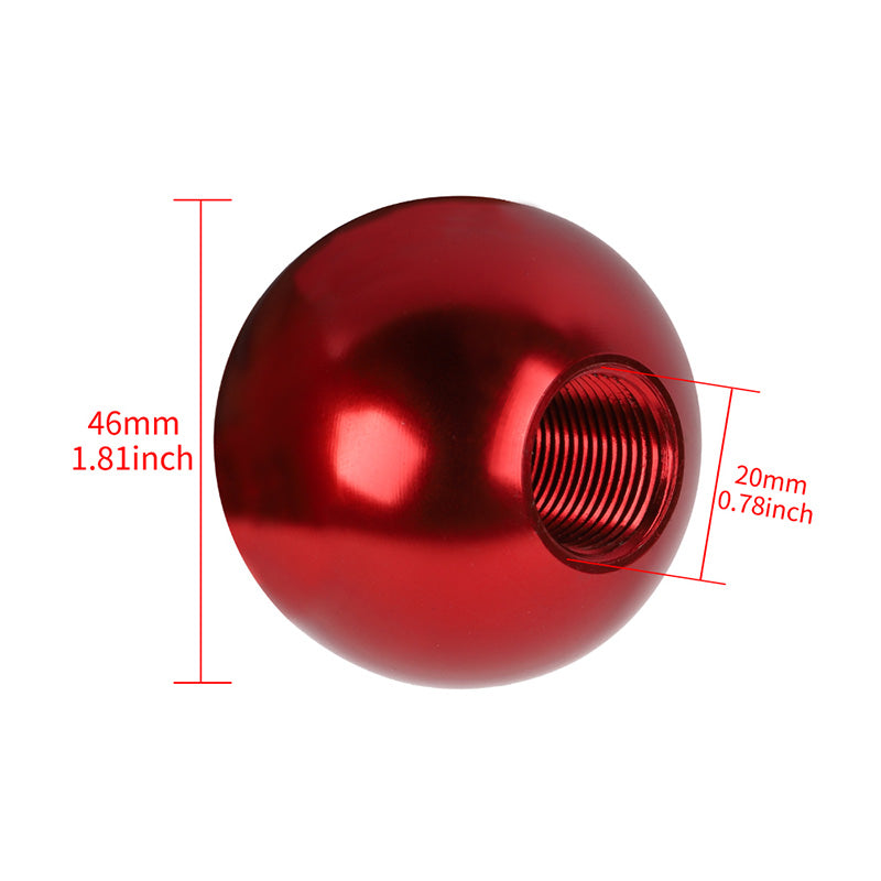 BRAND NEW UNIVERSAL MOMO JDM Aluminum Red Round Ball Manual Gear Stick Shift Knob Universal M8 M10 M12