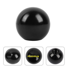 BRAND NEW UNIVERSAL MOMO JDM Aluminum Black Round Ball Manual Gear Stick Shift Knob Universal M8 M10 M12