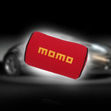 Brand New 1PCS JDM Momo Red Fabric Material Car Neck Headrest Pillow Fabric Racing Seat