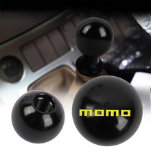Load image into Gallery viewer, BRAND NEW UNIVERSAL MOMO JDM Aluminum Black Round Ball Manual Gear Stick Shift Knob Universal M8 M10 M12