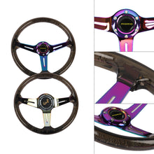 Load image into Gallery viewer, Brand New JDM Momo Universal 6-Hole 350mm Deep Dish Vip Black Crystal Bubble Neo Spoke Steering Wheel