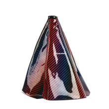 Load image into Gallery viewer, Brand New Universal Mazdaspeed Neo-Chrome Carbon Fiber Leather PVC Style Stitch Leather Gear Manual Shifter Shift Knob Boot