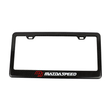 Load image into Gallery viewer, Brand New 1PCS Mazdaspeed Real 100% Carbon Fiber License Plate Frame Tag Cover Original 3K With Free Caps
