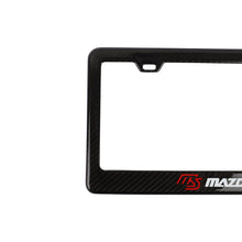 Load image into Gallery viewer, Brand New 1PCS Mazdaspeed Real 100% Carbon Fiber License Plate Frame Tag Cover Original 3K With Free Caps