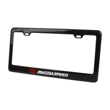 Load image into Gallery viewer, Brand New 1PCS Mazdaspeed Real 100% Carbon Fiber License Plate Frame Tag Cover Original 3K With Free Caps