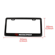 Load image into Gallery viewer, Brand New 1PCS Mazdaspeed Real 100% Carbon Fiber License Plate Frame Tag Cover Original 3K With Free Caps
