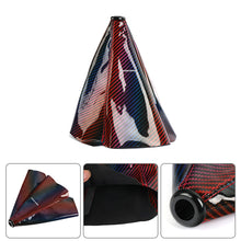 Load image into Gallery viewer, Brand New Universal Mazdaspeed Neo-Chrome Carbon Fiber Leather PVC Style Stitch Leather Gear Manual Shifter Shift Knob Boot