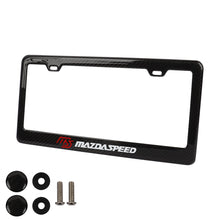 Load image into Gallery viewer, Brand New 1PCS Mazdaspeed Real 100% Carbon Fiber License Plate Frame Tag Cover Original 3K With Free Caps