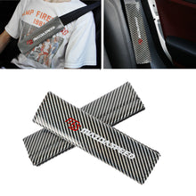 Load image into Gallery viewer, Brand New Universal 2PCS Mazdaspeed Silver Carbon Fiber Look Car Seat Belt Covers Shoulder Pad