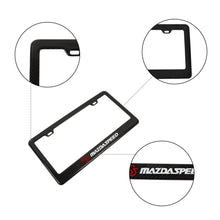 Load image into Gallery viewer, Brand New 1PCS Mazdaspeed Real 100% Carbon Fiber License Plate Frame Tag Cover Original 3K With Free Caps