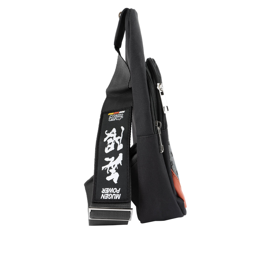Brand New JDM Mugen Black Backpack Molle Tactical Sling Chest Pack Shoulder Waist Messenger Bag