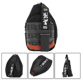 Brand New JDM Mugen Black Backpack Molle Tactical Sling Chest Pack Shoulder Waist Messenger Bag