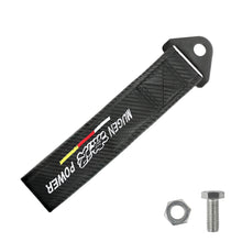 Load image into Gallery viewer, Brand New Mugen Power Carbon Fiber High Strength Tow Towing Strap Hook For Front / REAR BUMPER JDM