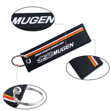 Load image into Gallery viewer, BRAND NEW JDM MUGEN POWER BLACK DOUBLE SIDE Racing Cell Holders Keychain Universal