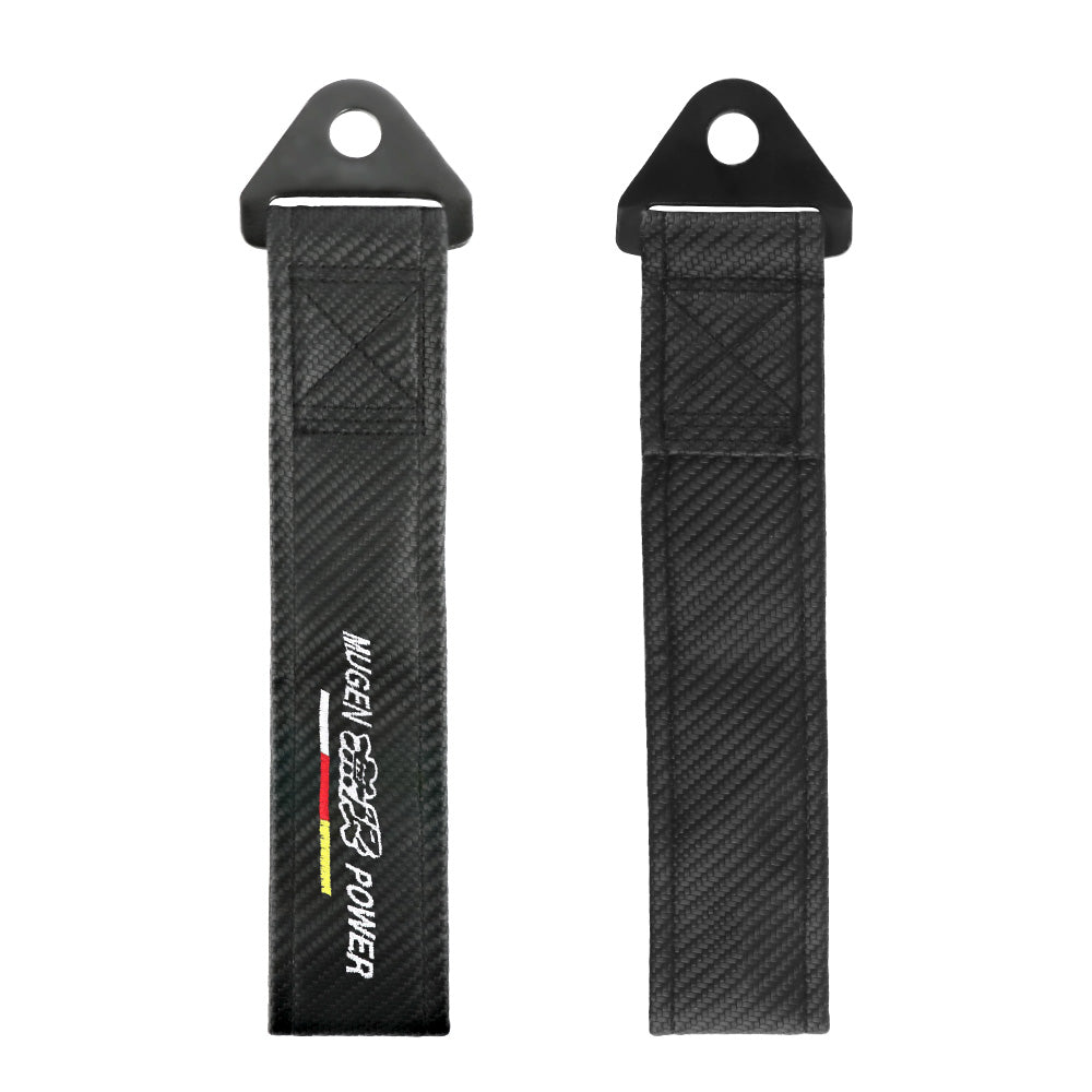 Brand New Mugen Power Carbon Fiber High Strength Tow Towing Strap Hook For Front / REAR BUMPER JDM