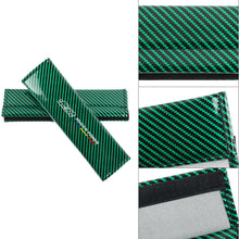 Load image into Gallery viewer, Brand New Universal 2PCS Mugen Green Carbon Fiber Look Car Seat Belt Covers Shoulder Pad