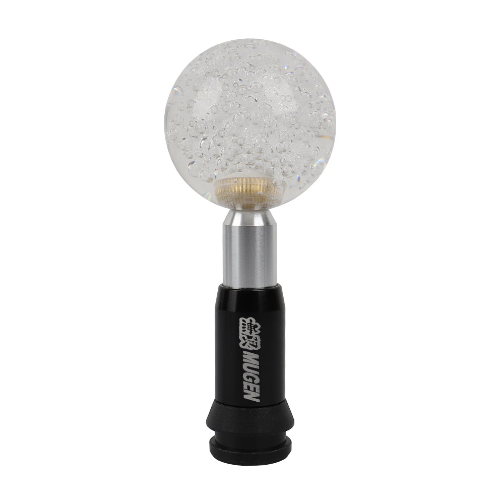 Brand New Universal Crystal Bubble Clear Round Ball Automatic Transmission Shift Knob W/Mugen Adapter