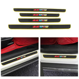 Brand New 4PCS Universal Mugen Yellow Rubber Car Door Scuff Sill Cover Panel Step Protector