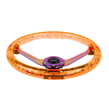Load image into Gallery viewer, Brand New JDM Mugen Universal 6-Hole 350mm Deep Dish Vip Orange Crystal Bubble Neo Spoke Steering Wheel