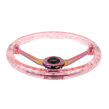 Load image into Gallery viewer, Brand New JDM Mugen Universal 6-Hole 350mm Deep Dish Vip Pink Crystal Bubble Neo Spoke Steering Wheel