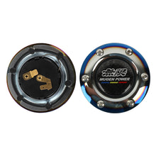 Load image into Gallery viewer, BRAND NEW JDM MUGEN POWER UNIVERSAL BURNT BLUE CAR HORN BUTTON STEERING WHEEL CENTER CAP