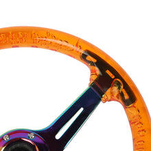Load image into Gallery viewer, Brand New JDM Mugen Universal 6-Hole 350mm Deep Dish Vip Orange Crystal Bubble Neo Spoke Steering Wheel