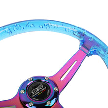 Load image into Gallery viewer, Brand New JDM Mugen Universal 6-Hole 350mm Deep Dish Vip Blue Crystal Bubble Neo Spoke Steering Wheel