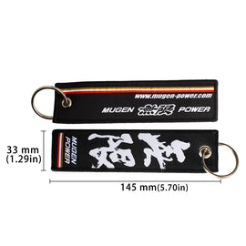 BRAND NEW JDM MUGEN POWER BLACK DOUBLE SIDE Racing Cell Holders Keychain Universal