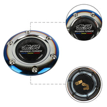 Load image into Gallery viewer, BRAND NEW JDM MUGEN POWER UNIVERSAL BURNT BLUE CAR HORN BUTTON STEERING WHEEL CENTER CAP